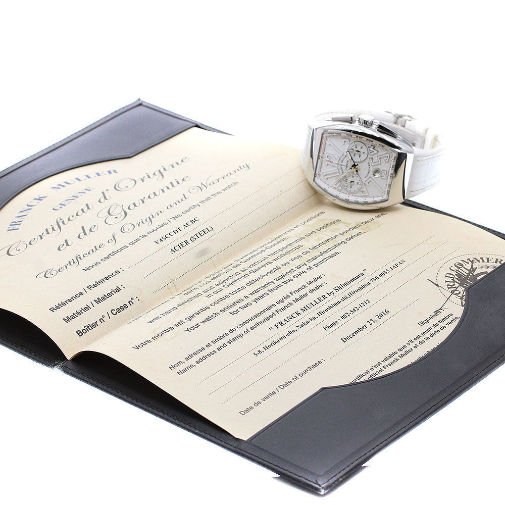 FRANCK MULLER Vanguard V45CCDT Chronograph Date white Dial Automatic Men's Watch_907757
