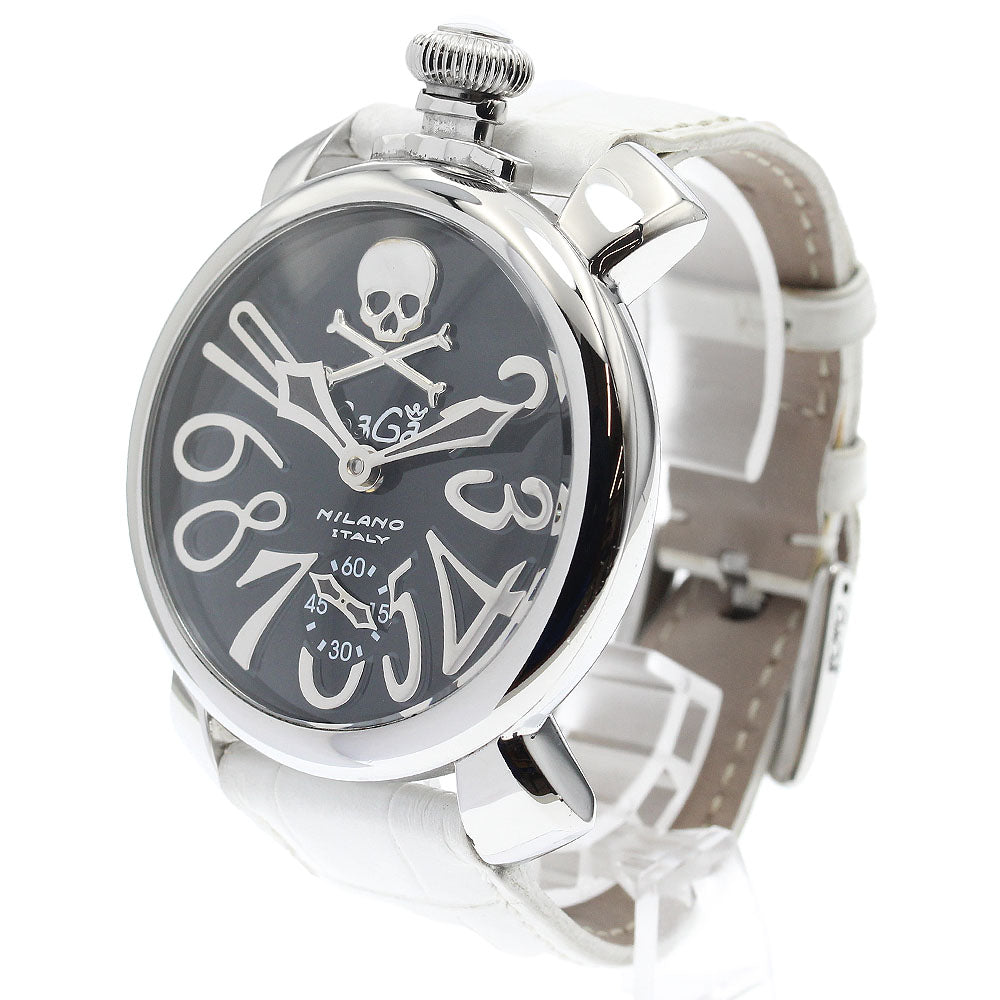 GaGa MILANO Manuale48 Art Collection Skull Small seconds black Dial Hand Winding Men's Watch_907759