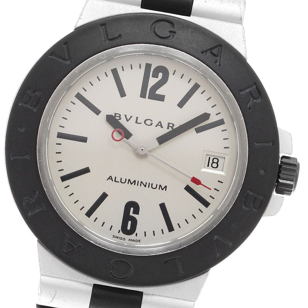 BVLGARI aluminum AL38A Date Silver Dial Automatic Men's Watch_907817
