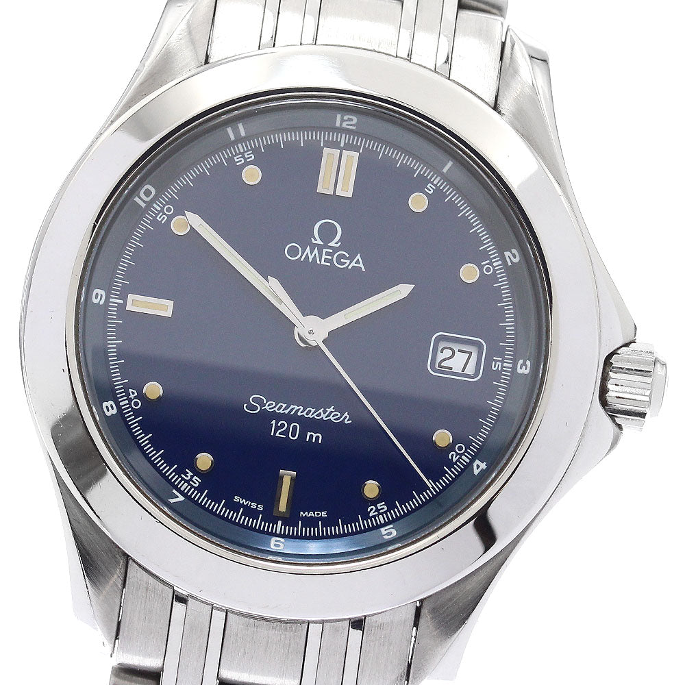 OMEGA Seamaster120 2511.80 Date Navy Dial Quartz Men's Watch_907819