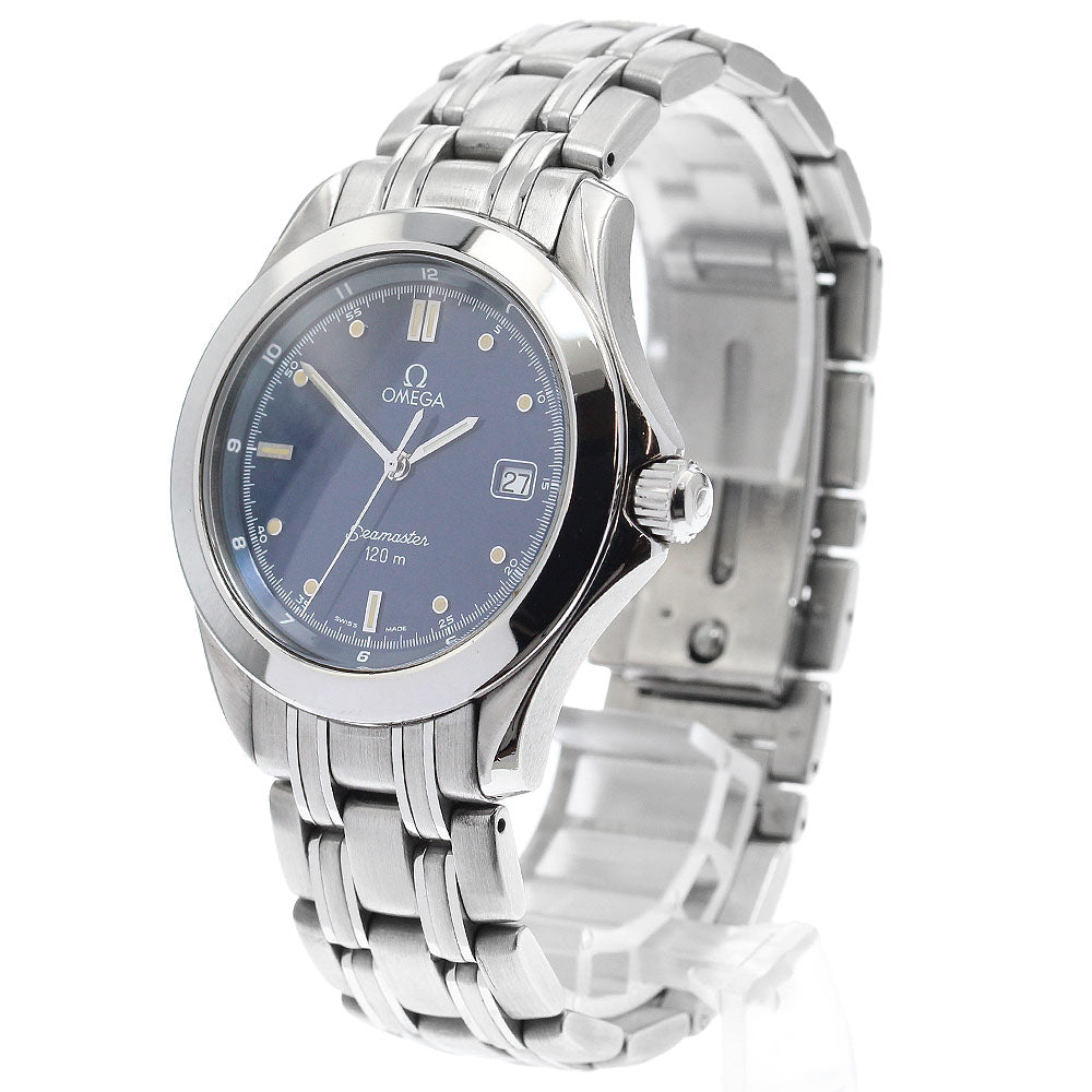 OMEGA Seamaster120 2511.80 Date Navy Dial Quartz Men's Watch_907819