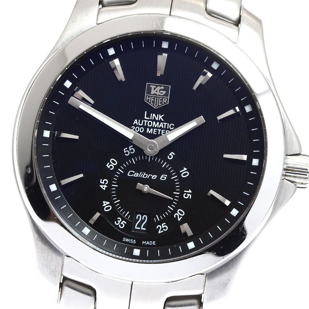 TAG HEUER Link Calibre 6 WJF211A Date black Dial Automatic Men's Watch_907820