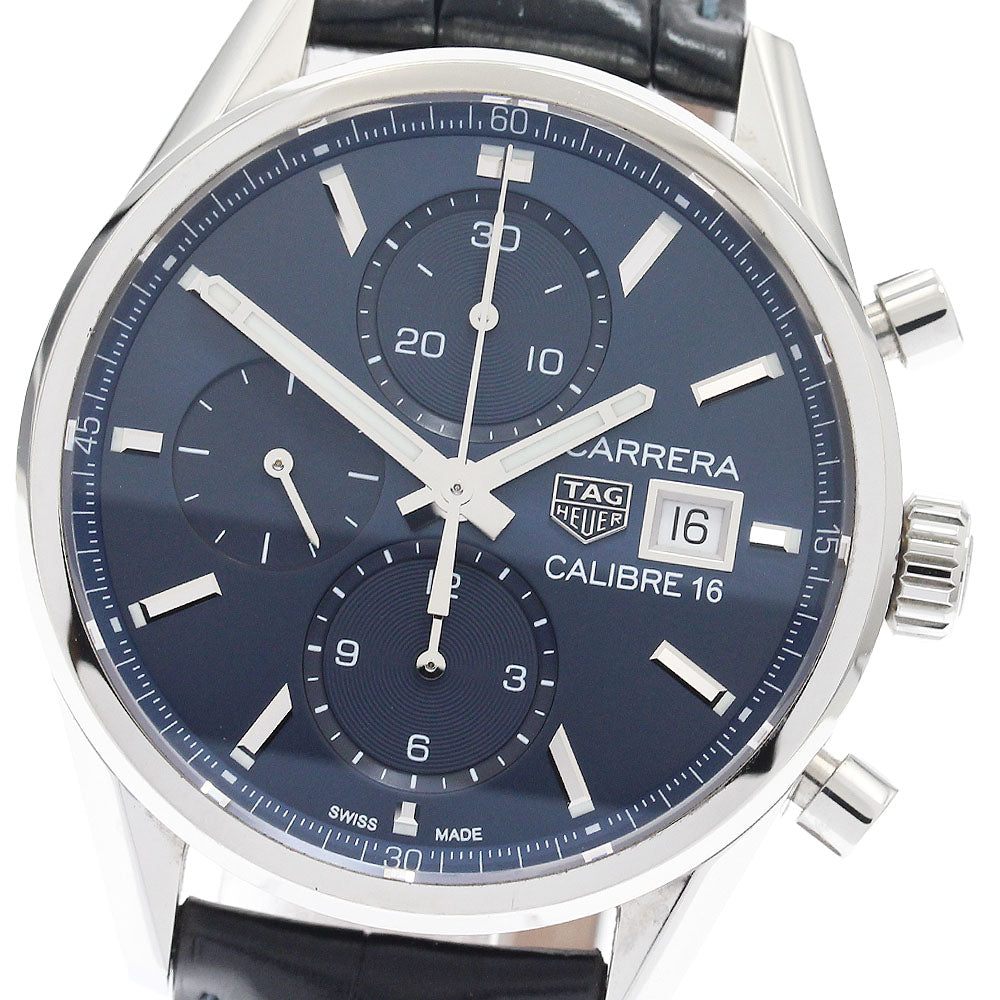 TAG HEUER Carrera Caliber 16 CBK2112 Chronograph Navy Dial Automatic Men's Watch_907823