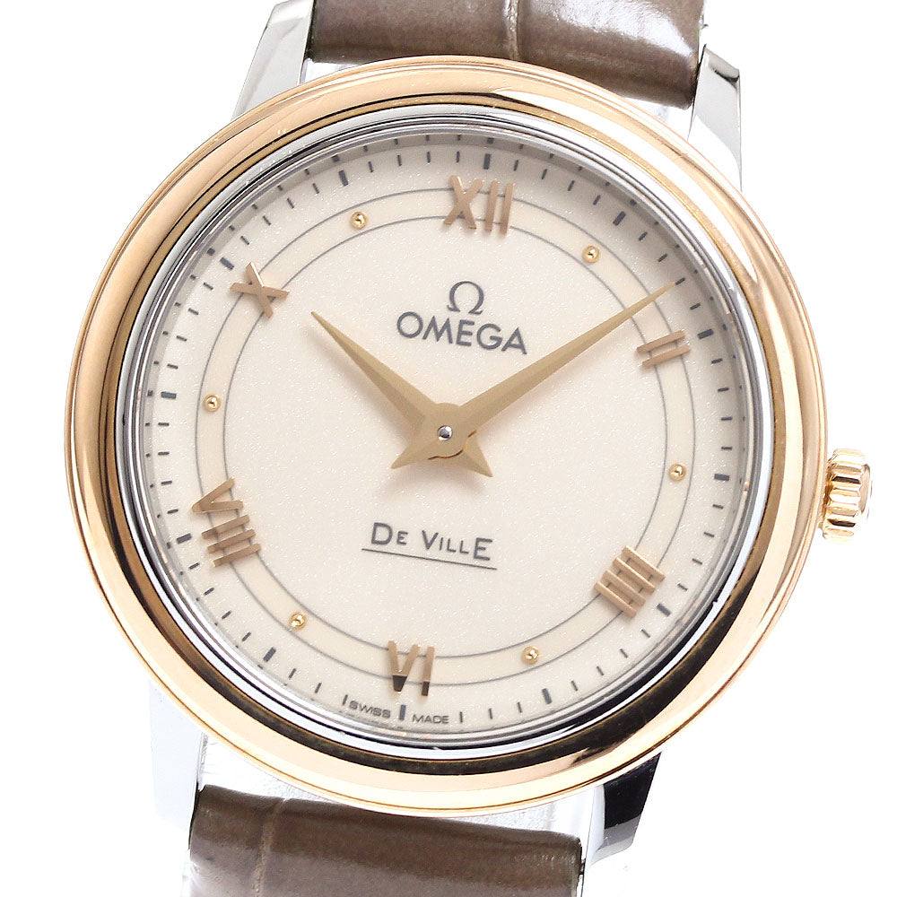 OMEGA De Ville Prestige 424.23.27.60.09.001 beige Dial Quartz Ladies Watch_907828