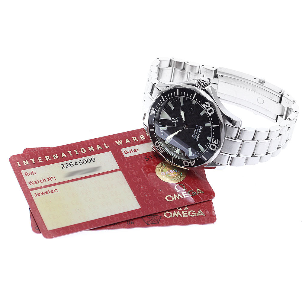OMEGA Seamaster300 2264.50 Date black Dial Quartz Men's Watch_907829