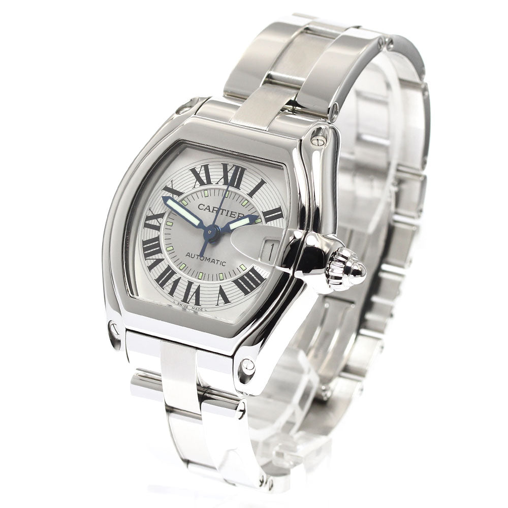 CARTIER Roadster LM W62000V3 Date Silver Dial Automatic Men's Watch_907830