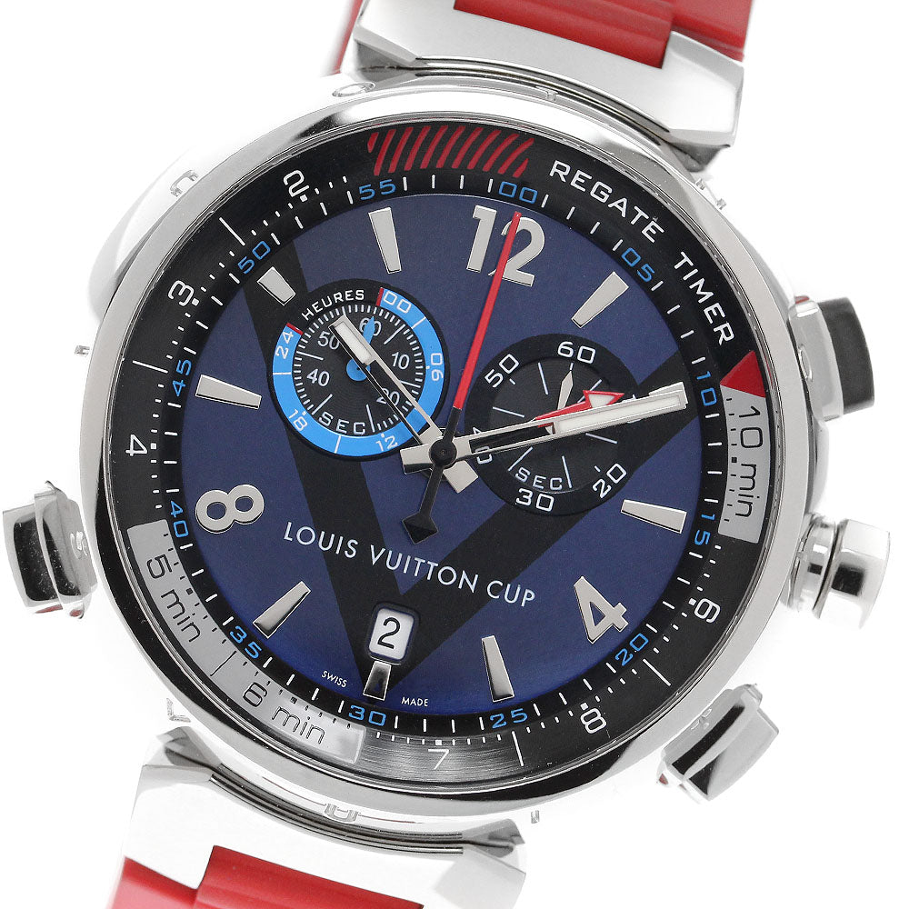 LOUIS VUITTON Tambour Regatta Q102D Chronograph alarm Quartz Men's Watch_907831