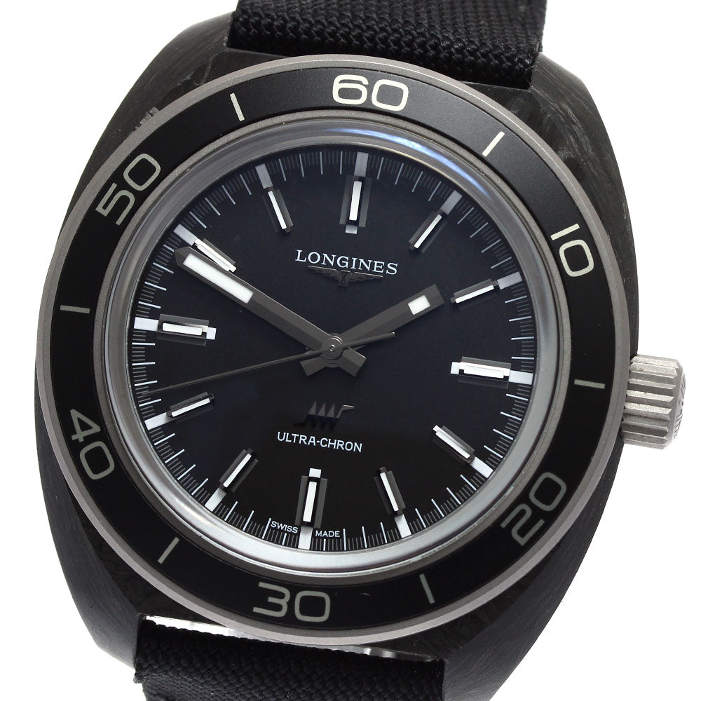 LONGINES Ultrachron Carbon L2.839.4 black Dial Automatic Men's Watch_907836