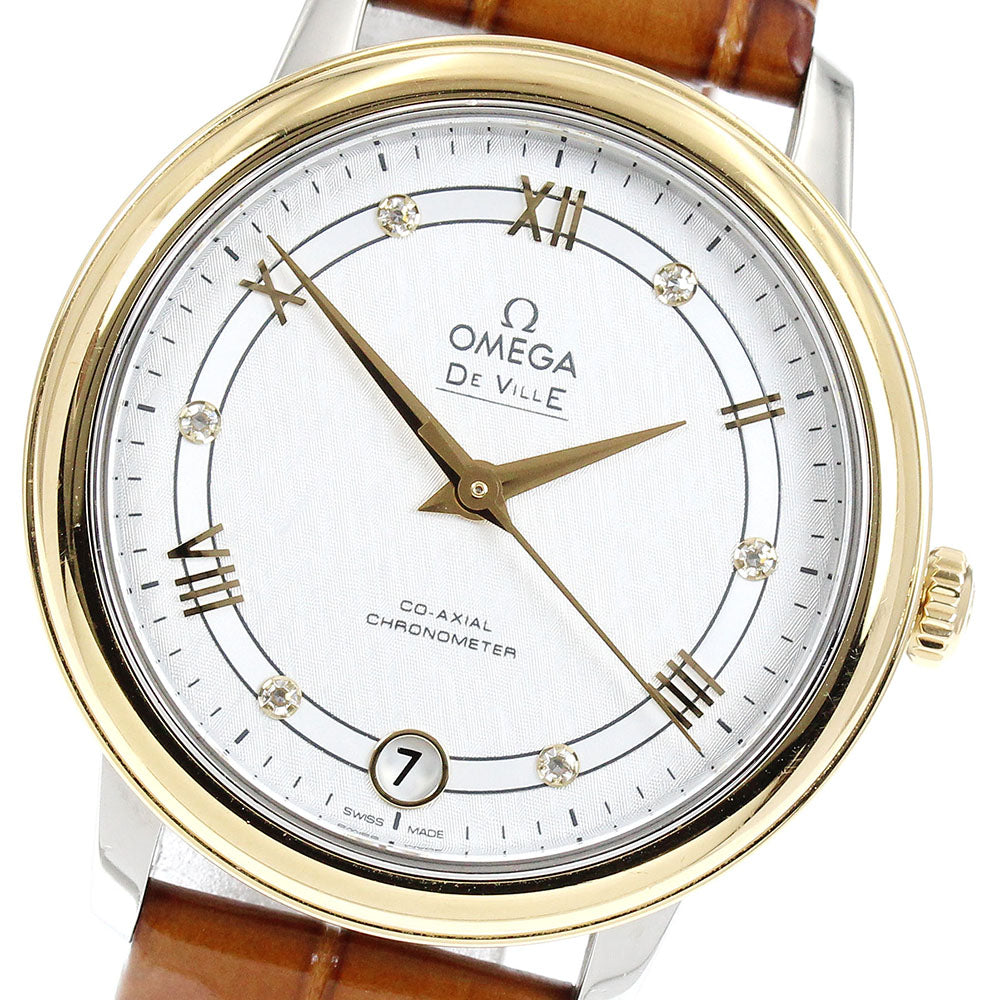 OMEGA De Ville Prestige 424.23.33.20.52.001 6P diamond Silver Dial Automatic Ladies Watch_907843