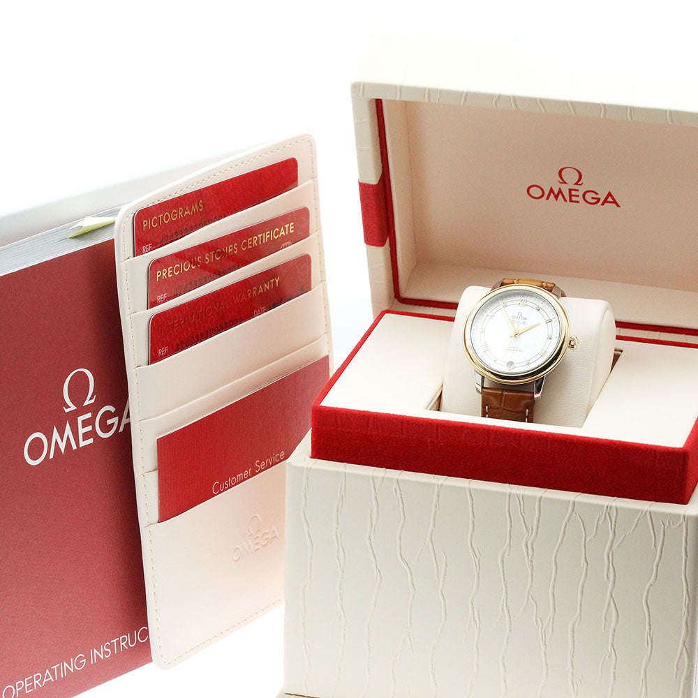 OMEGA De Ville Prestige 424.23.33.20.52.001 6P diamond Silver Dial Automatic Ladies Watch_907843