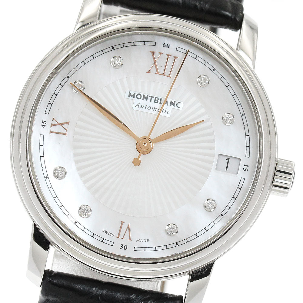 MONTBLANC Tradition 114957 White shell dial with 8 diamonds White shell Dial Automatic Ladies Watch_907844