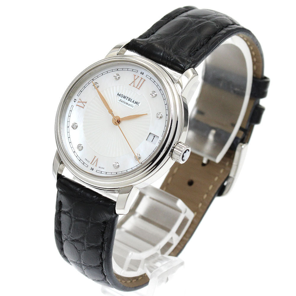 MONTBLANC Tradition 114957 White shell dial with 8 diamonds White shell Dial Automatic Ladies Watch_907844