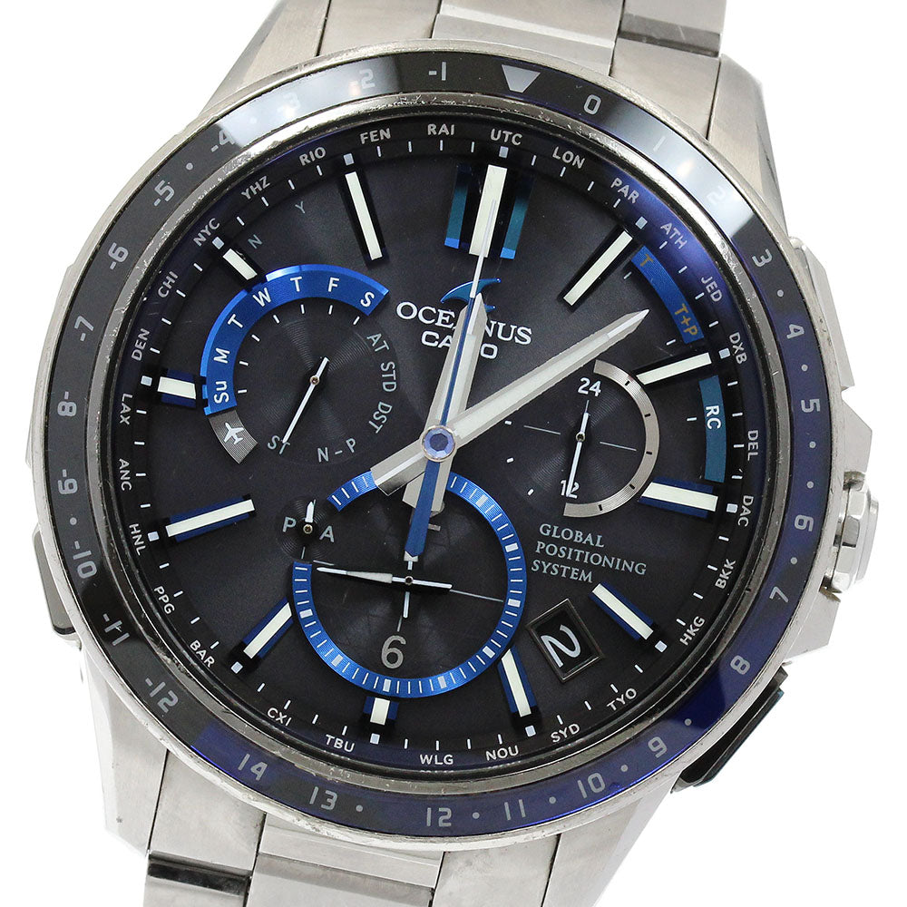 CASIO Oceanus OCW-G1100-1AJF black Dial Solar Powered Radio Men's Watch_907855
