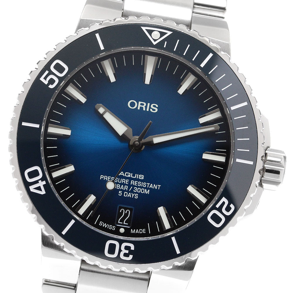 ORIS Aquis 01 400 7763 4135 Date blue Dial Automatic Men's Watch_907858