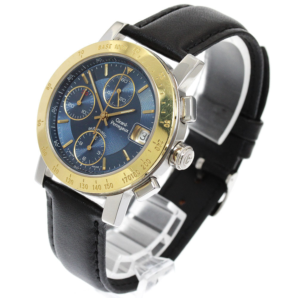 GIRARD PERREGAUX Gold Plated7500 7500 Chronograph Navy Dial AT Men's_907862