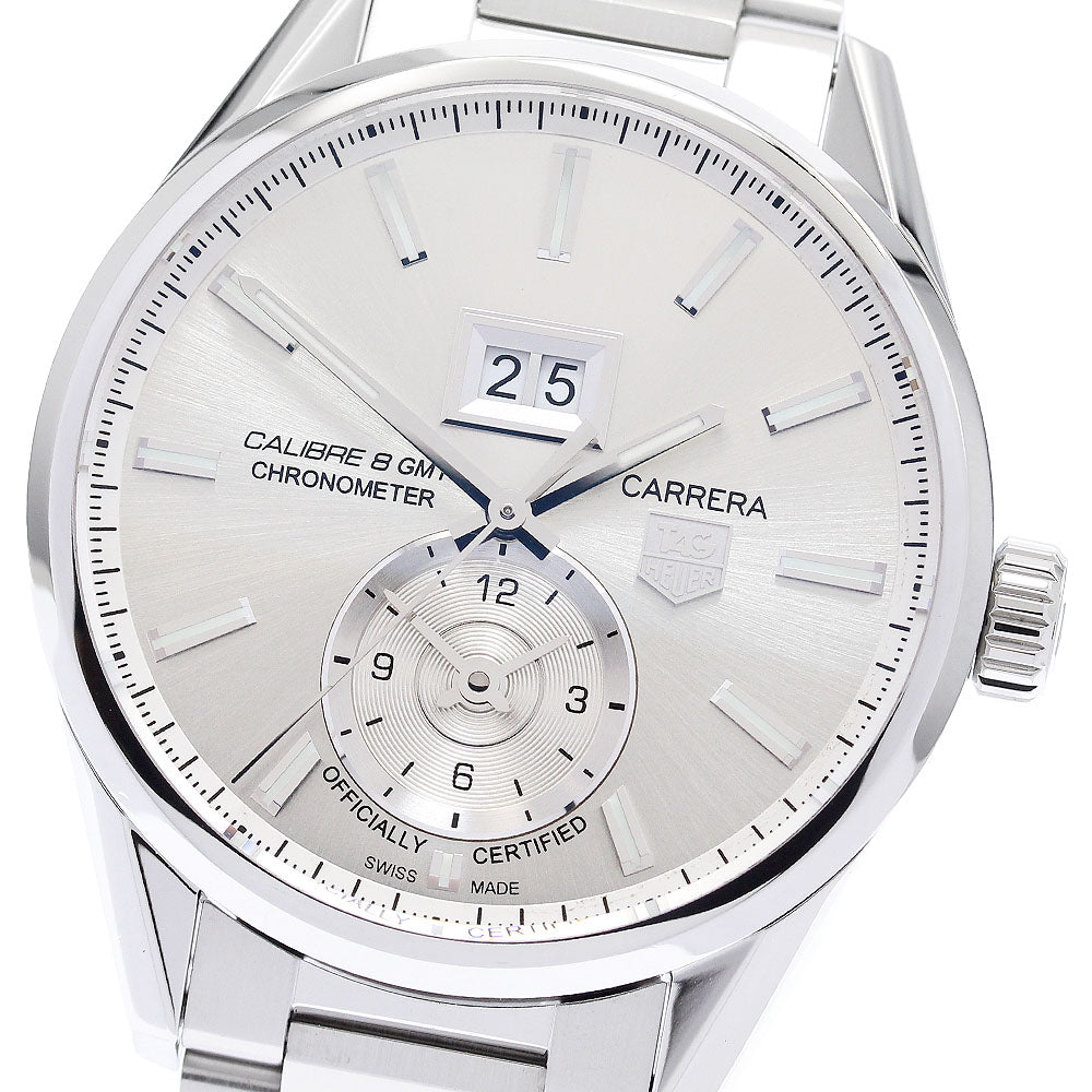 TAG HEUER Carrera WAR5011 Grand Date GMT Silver Dial Automatic Men's_907872