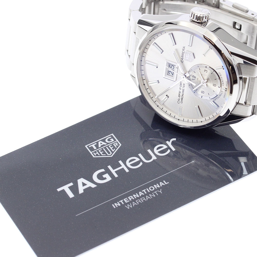 TAG HEUER Carrera WAR5011 Grand Date GMT Silver Dial Automatic Men's_907872