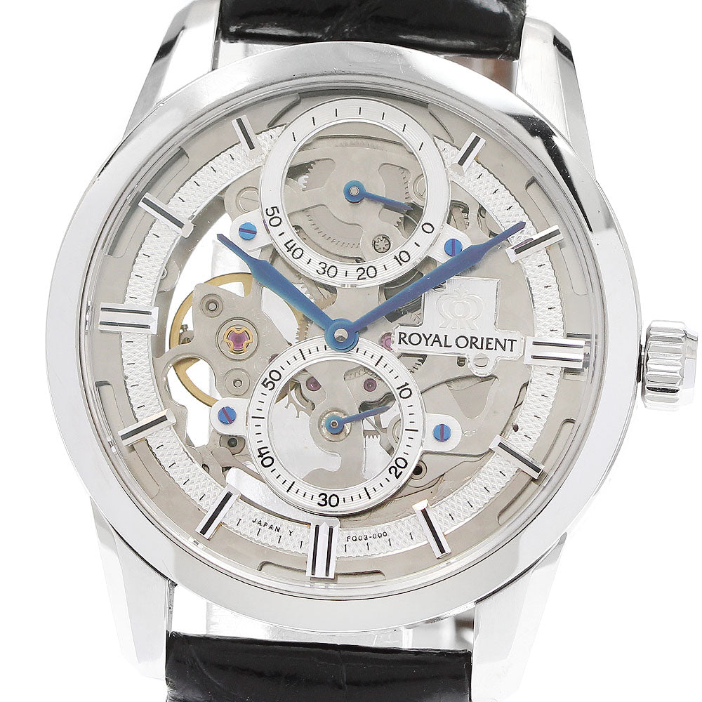 ORIENT Royal Orient WE0031FQ Power reserve skeleton Dial Hand Winding Men's Watch_908200