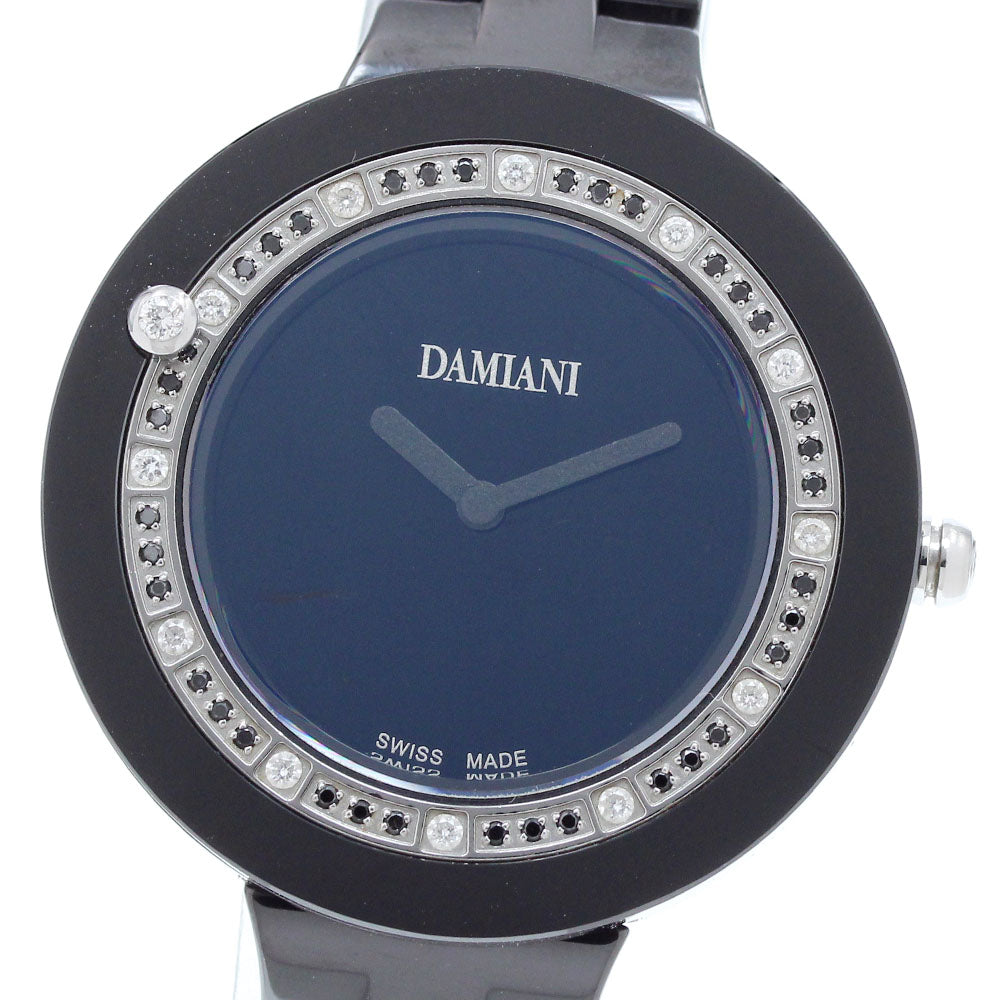 Damiani Belle epoch BCLSDB37 Diamond Bezel black Dial Quartz Boy's Watch_908210