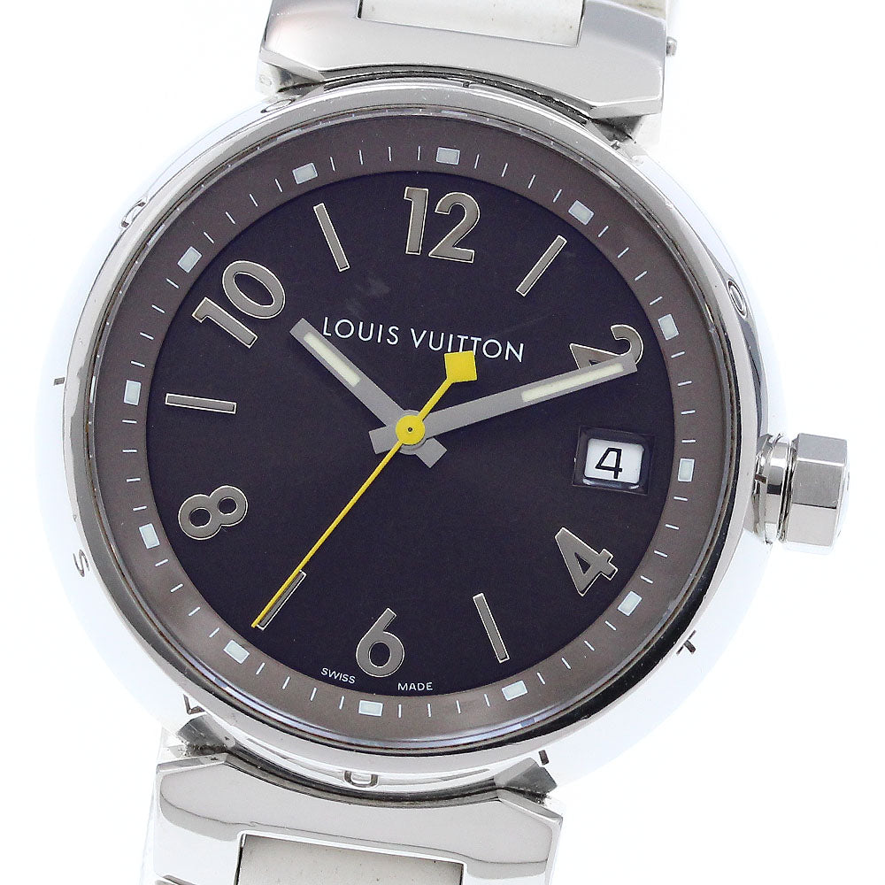 LOUIS VUITTON Tambour Q1311 Date Brown Dial Quartz Ladies Watch_908211