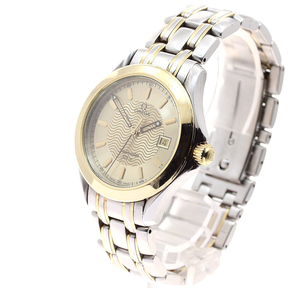 OMEGA Seamaster120 2311.11 Date YG bezel gold Dial Quartz Men's Watch_908222
