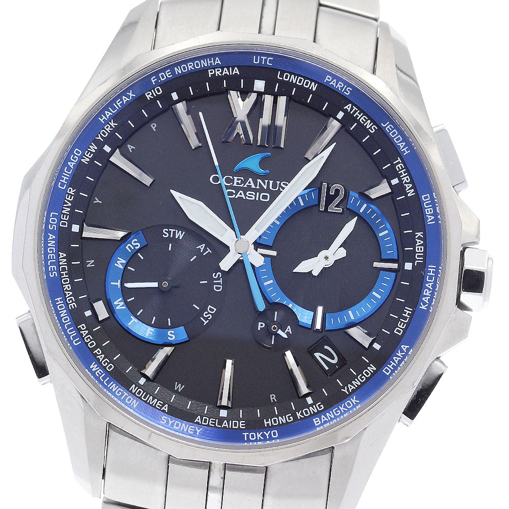 CASIO Oceanus Manta OCW-S3400-1AJF Day date Solar Powered Radio Men's_908229