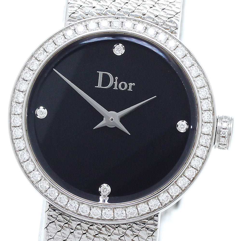 Dior la di de dior CD047111-J 4P diamond bezel black Dial Quartz Ladies_908234