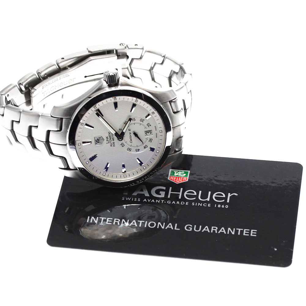 TAG HEUER Link WJF211B Calibre 6 Date Silver Dial Automatic Men's Watch_908241