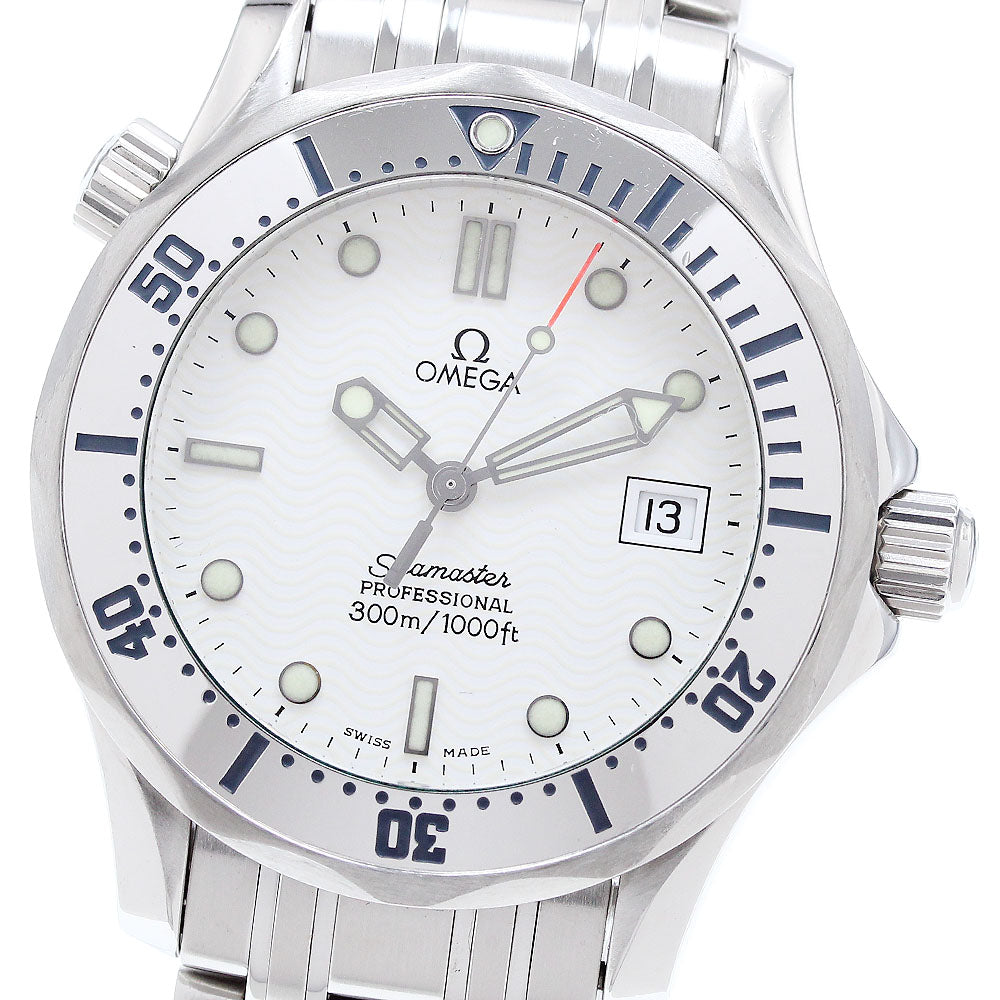 OMEGA Seamaster300 2562.20 Date white Dial Quartz Boy's Watch_908242