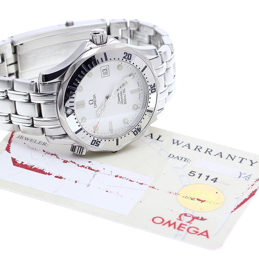 OMEGA Seamaster300 2562.20 Date white Dial Quartz Boy's Watch_908242