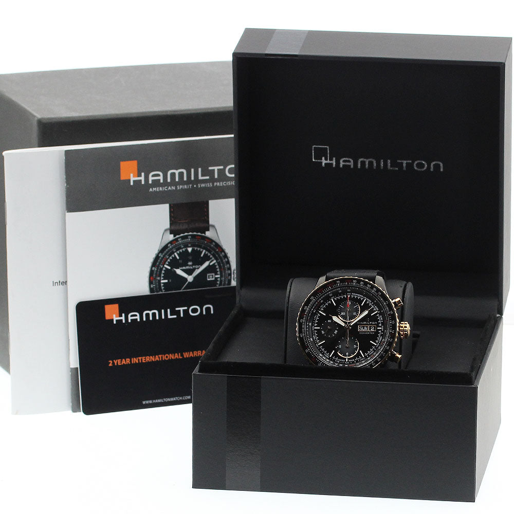 HAMILTON Khaki Aviation H767360 Chronograph day date black Dial Automatic Men's Watch_908254