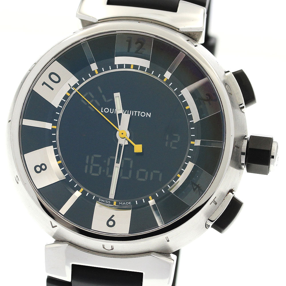 LOUIS VUITTON Tambour in black Q118F Quartz Men's Watch_908263