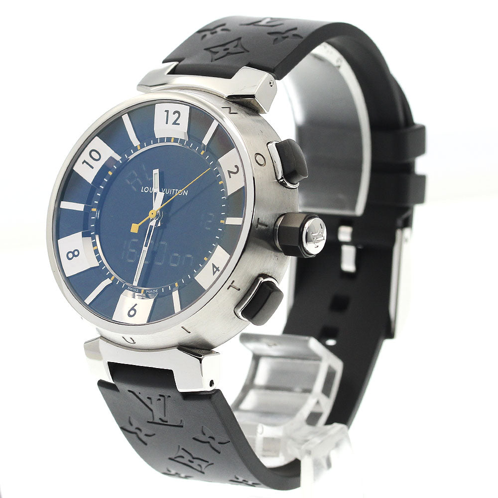 LOUIS VUITTON Tambour in black Q118F Quartz Men's Watch_908263