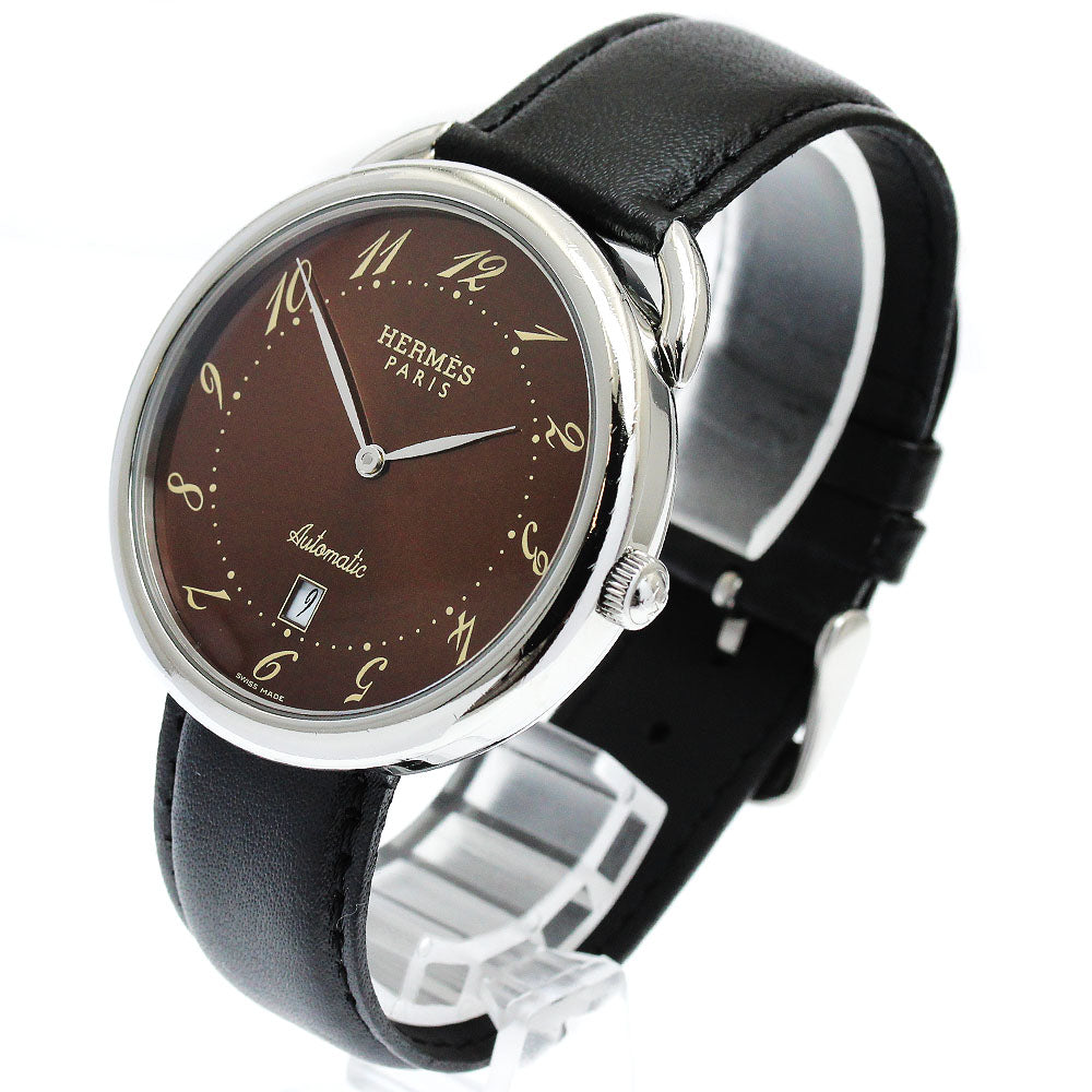 HERMES Arceau AR4.810 Date Brown Dial Automatic Men's Watch_908264