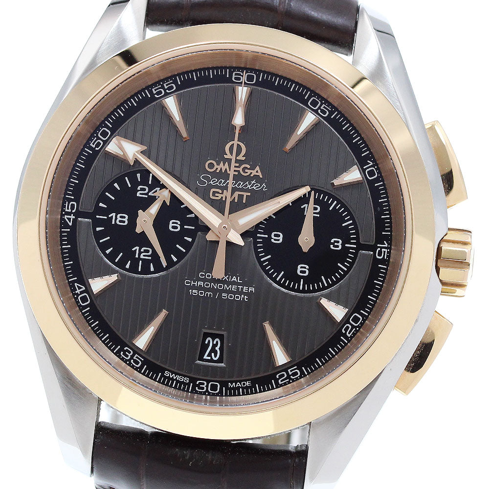 OMEGA Seamaster Aqua Terra 231.23.43.52.06.001 Chronograph Co-Axial GMT gray Dial Automatic Men's Watch_908272