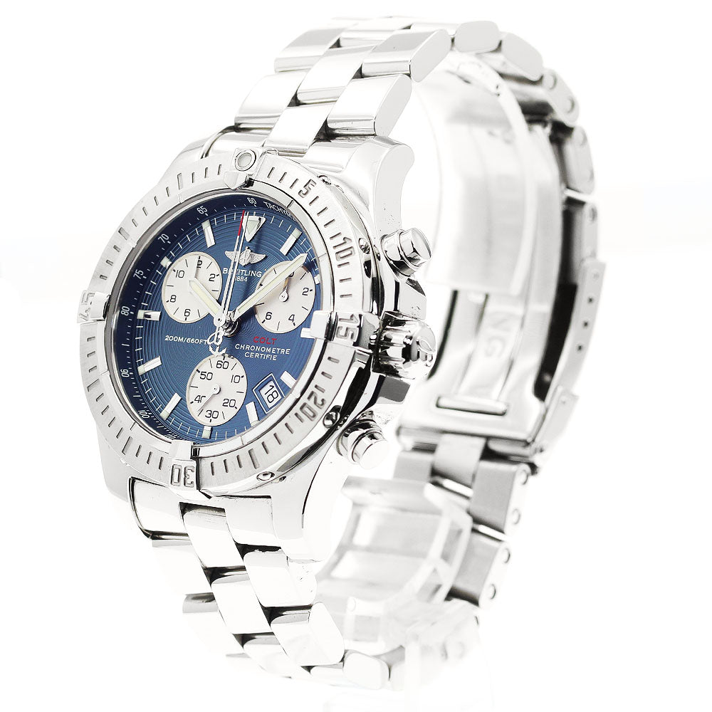 BREITLING Colt A73380 Chronograph Navy / Silver Dial Quartz Men's Watch_908355