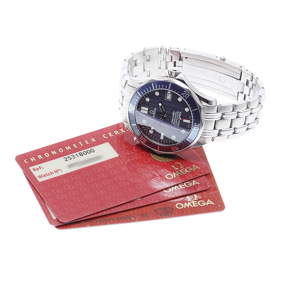 OMEGA Seamaster300 2531.80 Date Navy Dial Automatic Men's Watch_908356