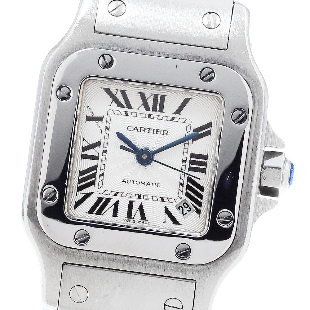 CARTIER Santos Galbee SM W20054D6 Date Silver Dial Automatic Ladies Watch_908360