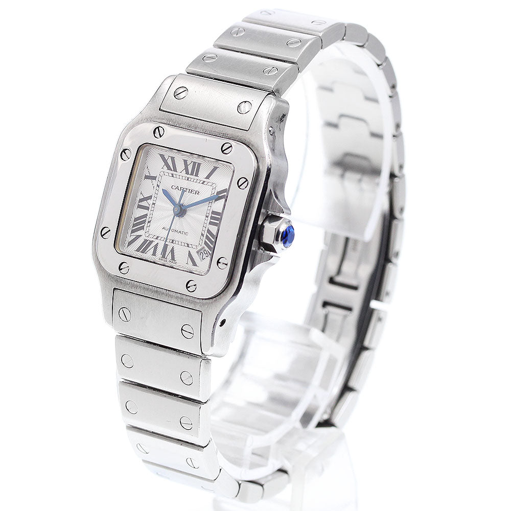 CARTIER Santos Galbee SM W20054D6 Date Silver Dial Automatic Ladies Watch_908360