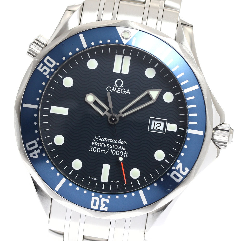 OMEGA Seamaster300 2541.80 Date Navy Dial Quartz Men's Watch_908361
