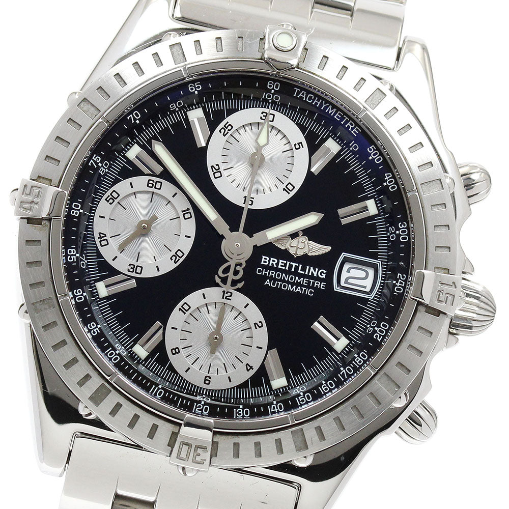 BREITLING Chronomat A13352 Date Black / Silver Dial Automatic Men's Watch_908363