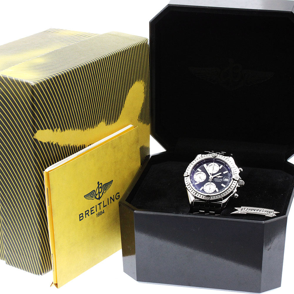 BREITLING Chronomat A13352 Date Black / Silver Dial Automatic Men's Watch_908363