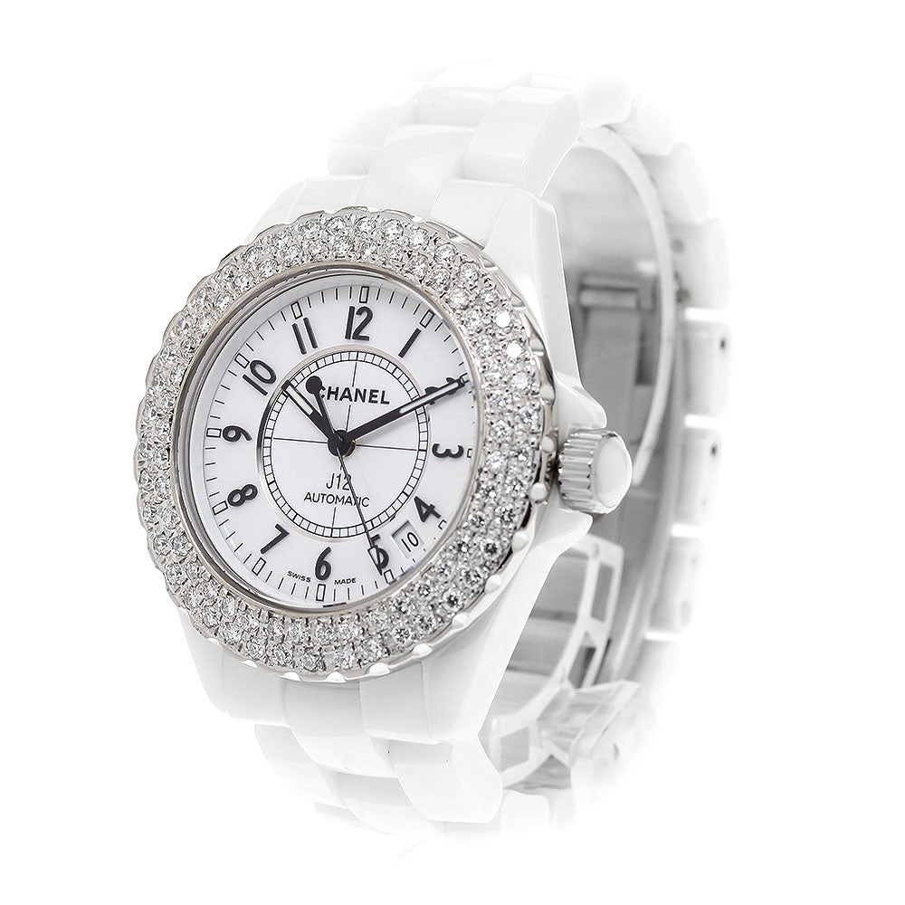CHANEL J12 H0970 White ceramic after-diamond bezel white Dial Automatic Men's Watch_908394