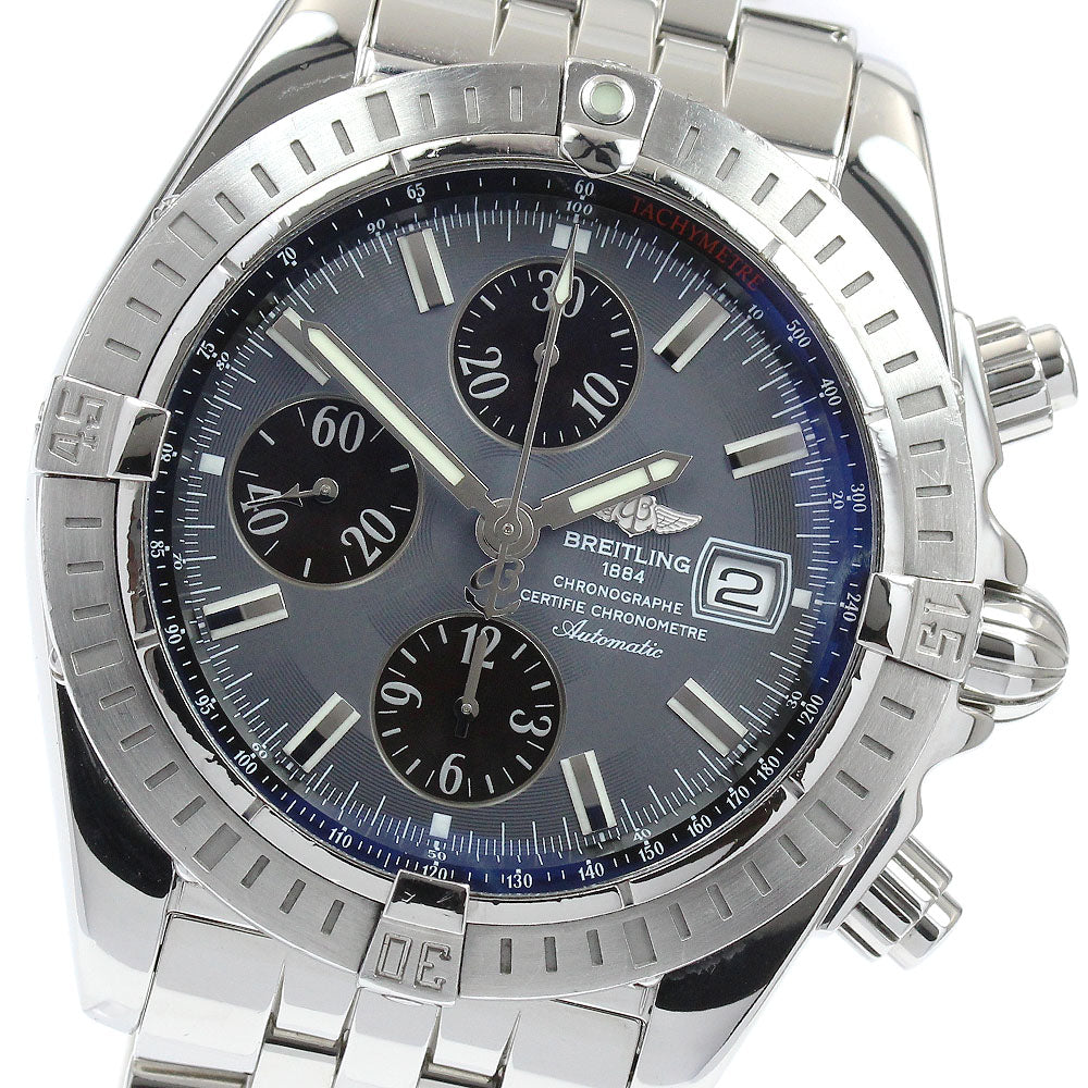 BREITLING Chronomat Evolution A13356 Date Gray / black Dial Automatic Men's Watch_908405