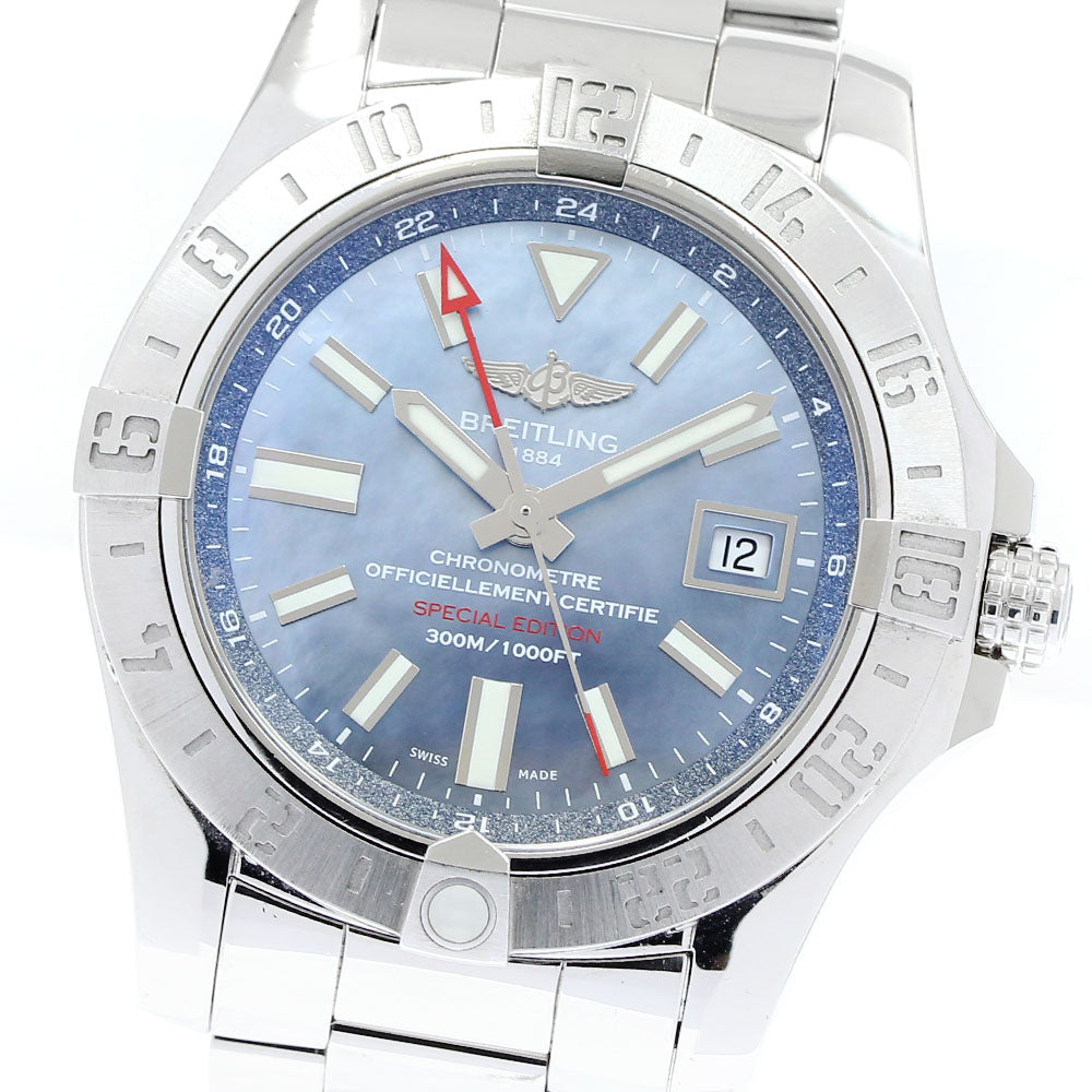 BREITLING Avenger II GMT A32390 Japan limited Blue shell Dial Automatic Men's Watch_908413