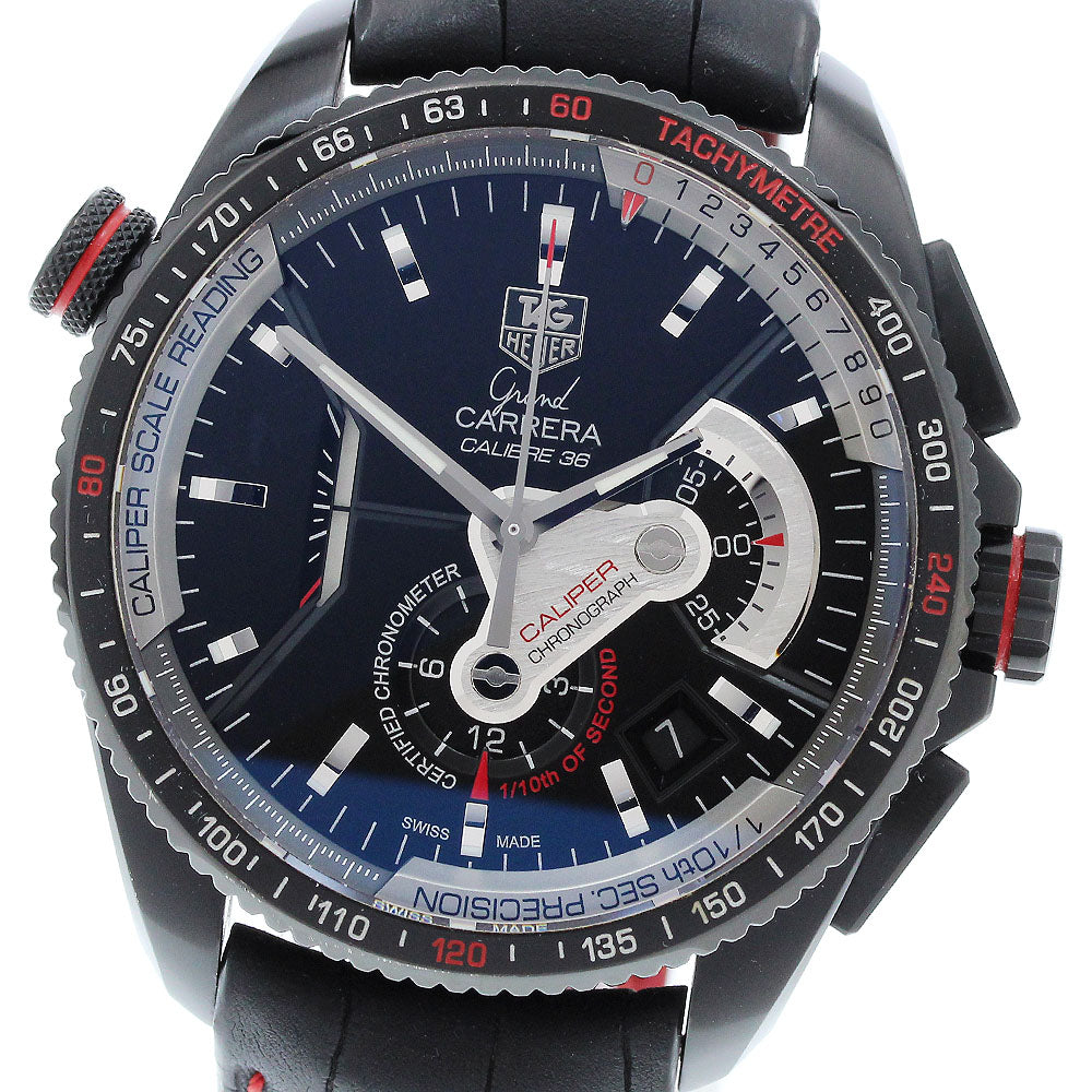 TAG HEUER Grand Carrera Caliber 36 CAV5185.FT6020 Chronograph black Dial Automatic Men's Watch_908415