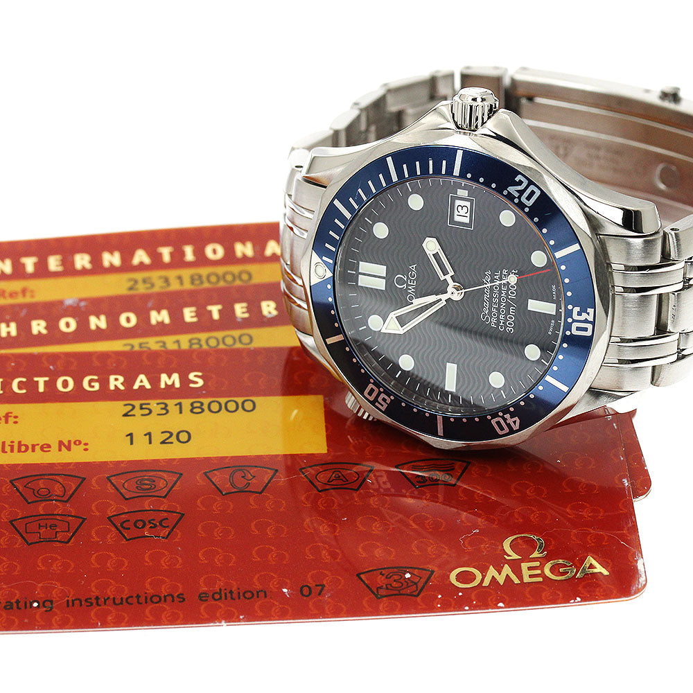 OMEGA Seamaster300 2531.80 Date Navy Dial Automatic Men's Watch_908423