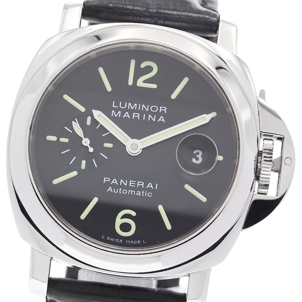 PANERAI Luminor Marina PAM00104 Small Second Date black Dial Automatic Men's Watch_908439