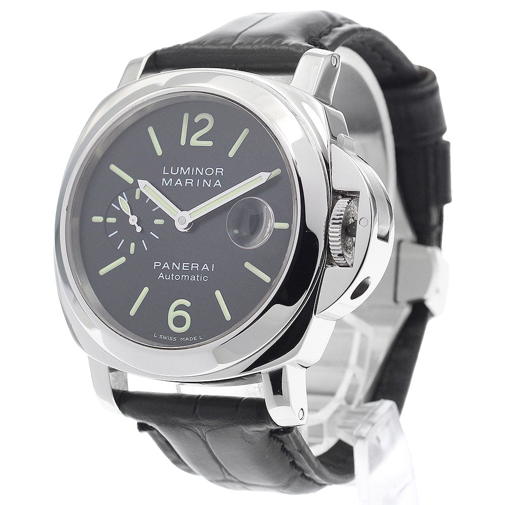 PANERAI Luminor Marina PAM00104 Small Second Date black Dial Automatic Men's Watch_908439