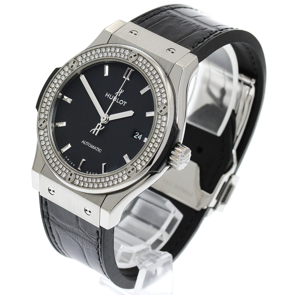 HUBLOT Classic Fusion Titanium 542.NX.1171.LR.1104 date diamond bezel black Dial Automatic Men's Watch_908447